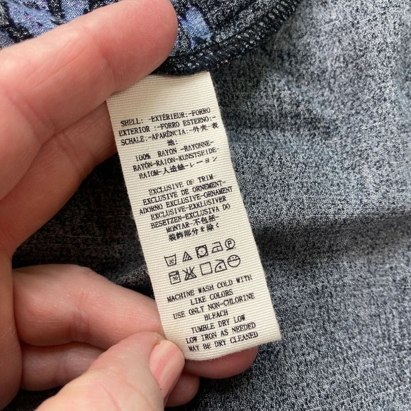 Free People Field Of Butterflies Tunic Top XS Womens Black Swing Flowy Oversized - Picture 10 of 12